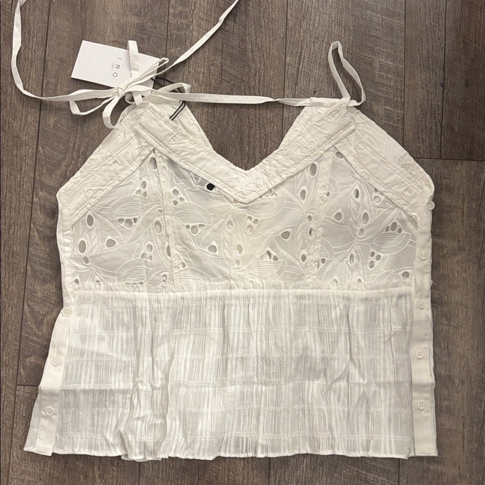 IRO Miraya Embroidered Eyelet Top - Picture 6 of 7